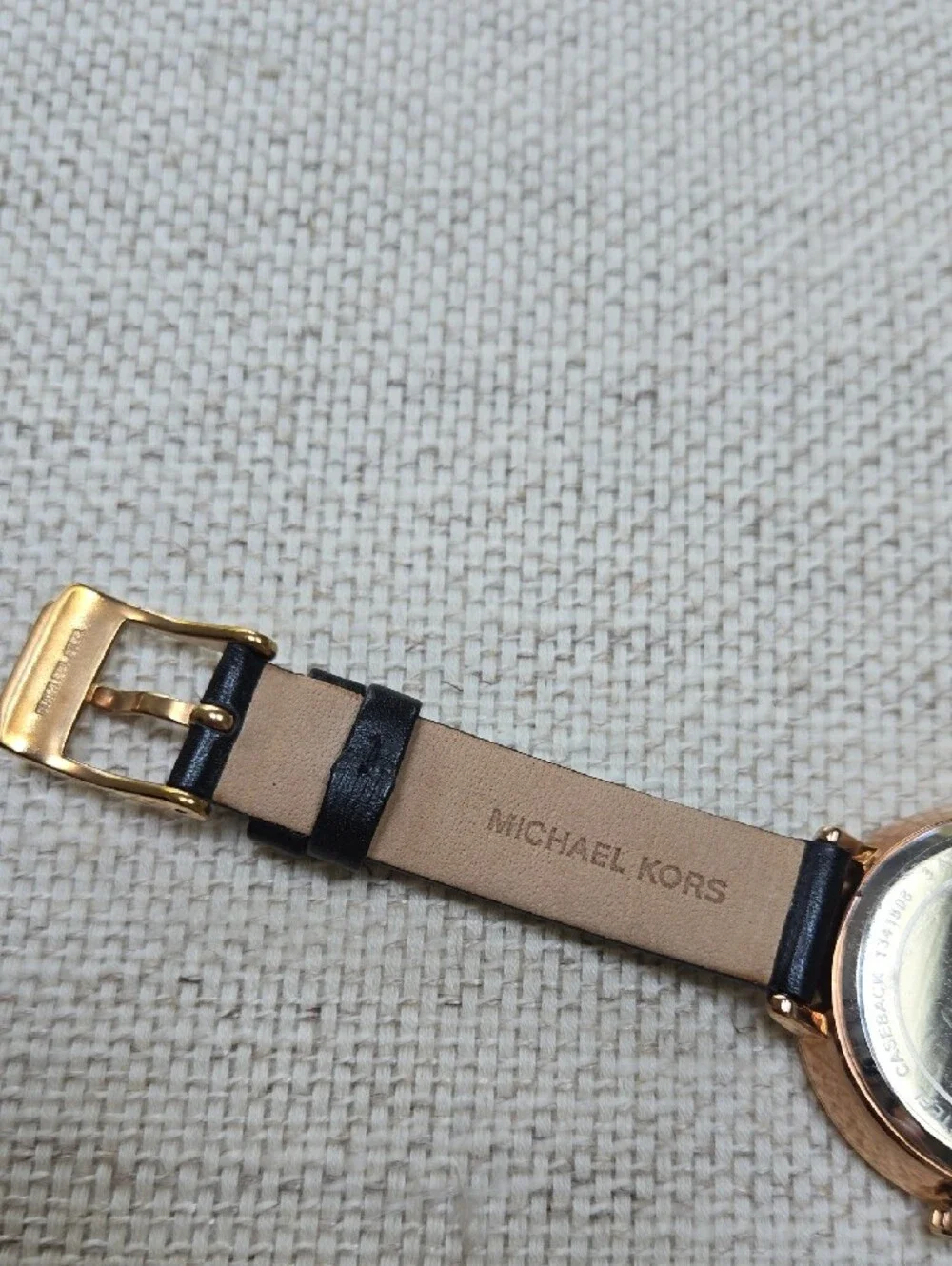 Michael Kors Black Dial Watch with Rose Gold Case